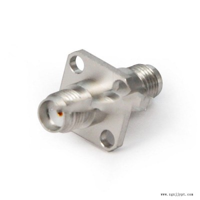 SMA(母)-SMA(母)精密轉(zhuǎn)接器，4孔法蘭，帶密封圈，DC-18GHz