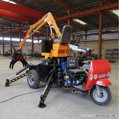 福沃  橡膠履帶隨車(chē)抓 小型三輪隨車(chē)抓 農(nóng)業(yè)清理抓機(jī) 木材運(yùn)輸隨車(chē)抓