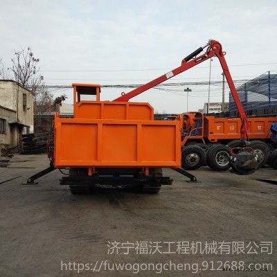 福沃 全地形履帶式隨車(chē)抓 履帶抓木機(jī) 橡膠履帶隨車(chē)抓木機(jī)