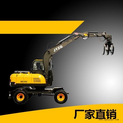 山東輪式勾機機械手 聚友進口配置90輪式抓木機抱木器